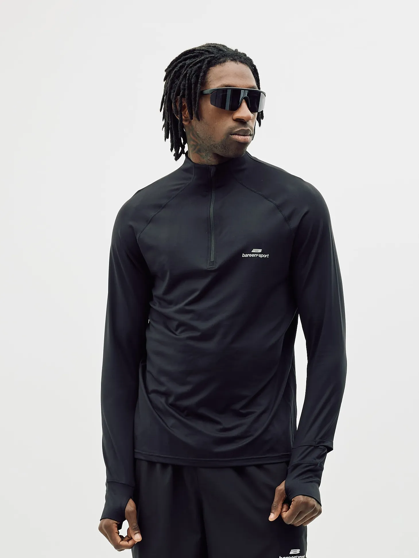 Half-Zip Midlayer Top, Men - Black