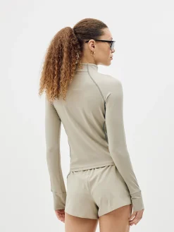 Half-Zip Midlayer Top, women - Clay