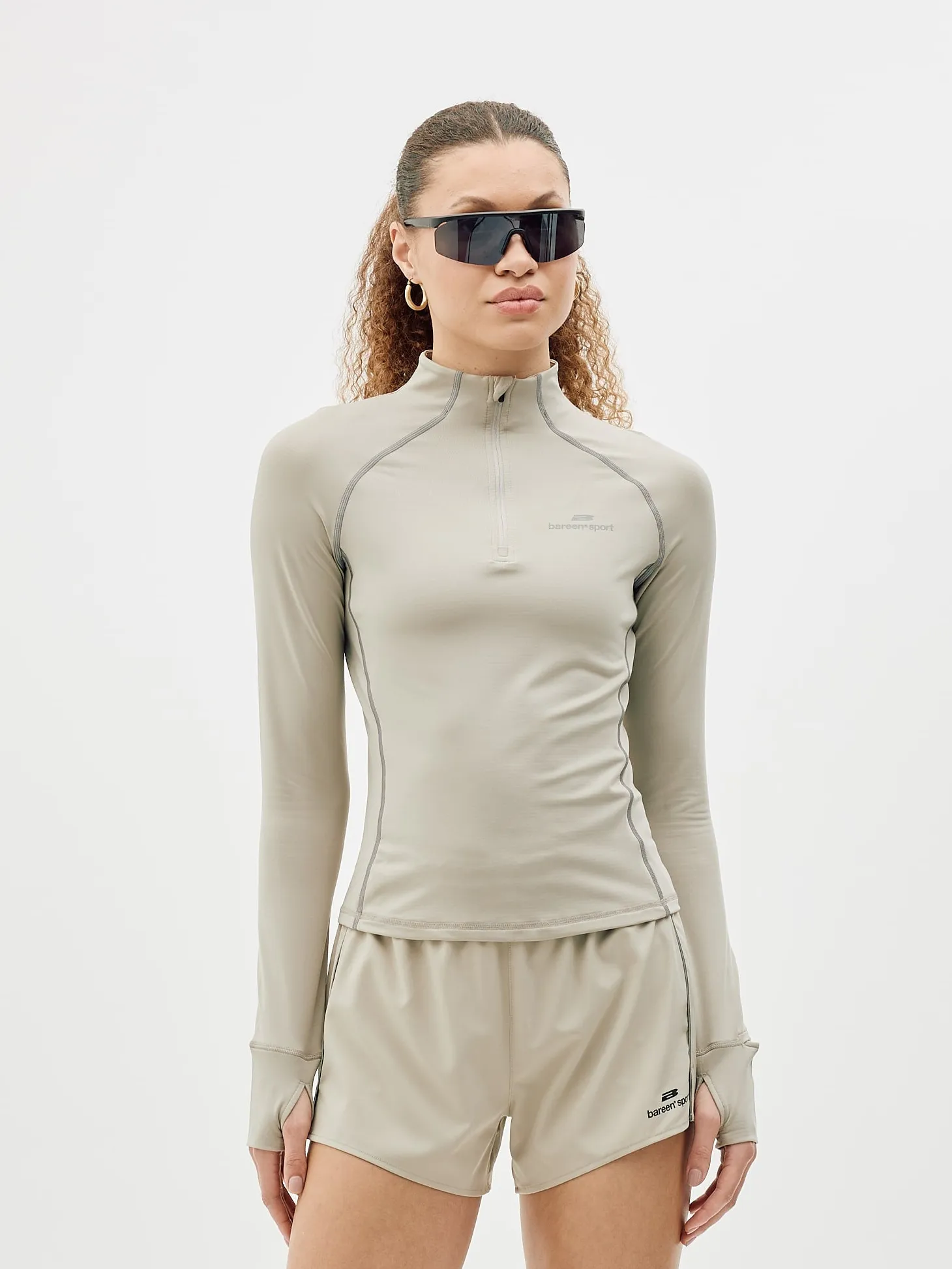 Half-Zip Midlayer Top, women - Clay