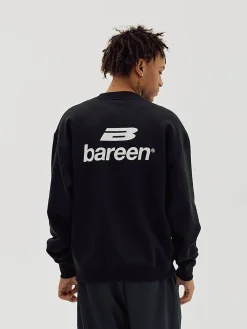 Logo Oversize Crewneck, Men - Black