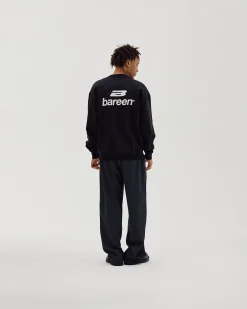 Logo Oversize Crewneck, Men - Black