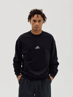 Logo Oversize Crewneck, Men - Black