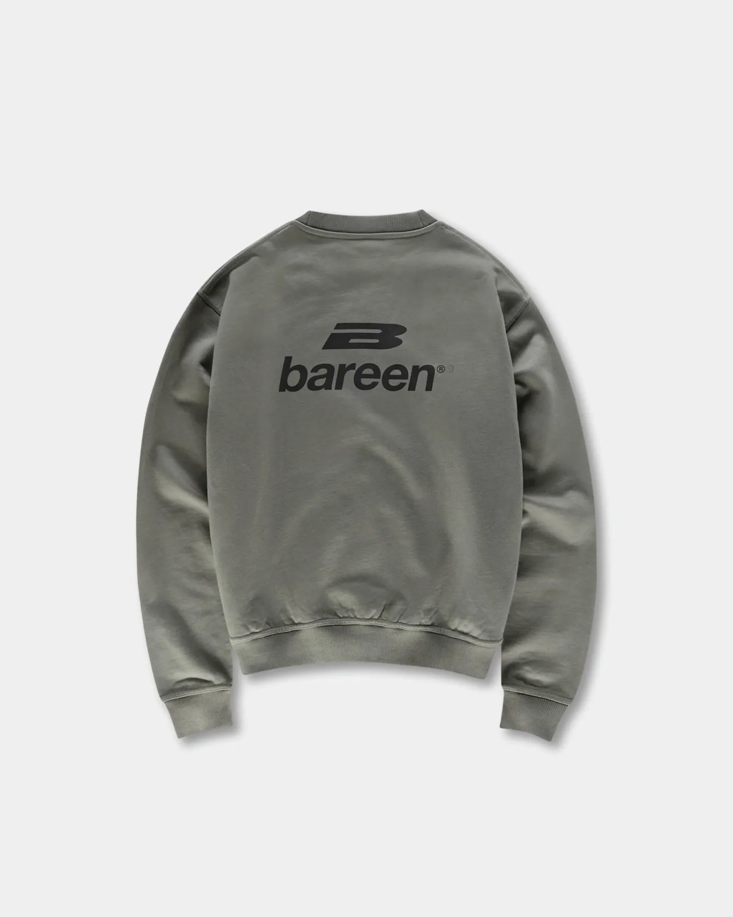 Logo Oversize Crewneck, Men - Stone Grey