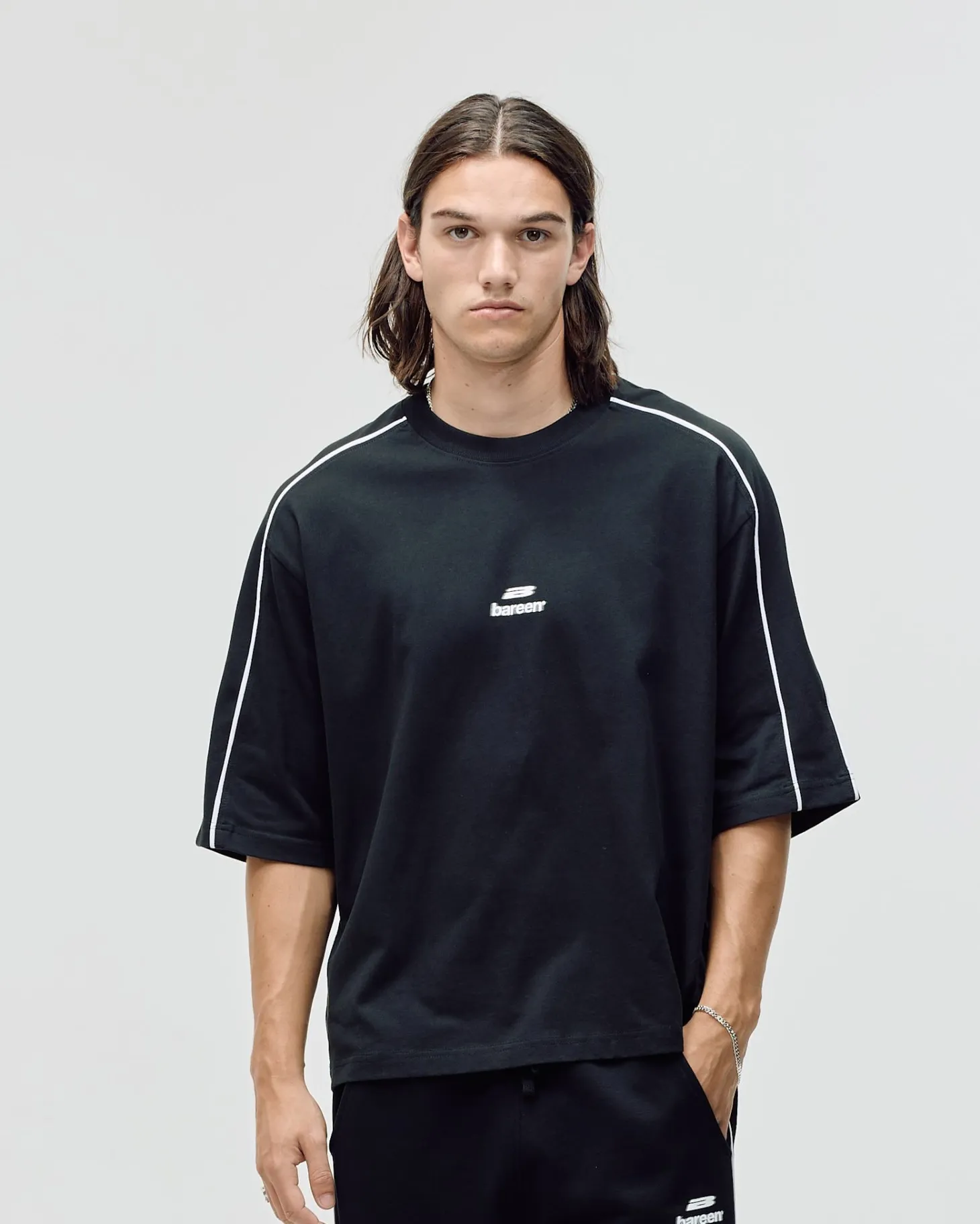 Logo Oversized Box Fit, Men - Black