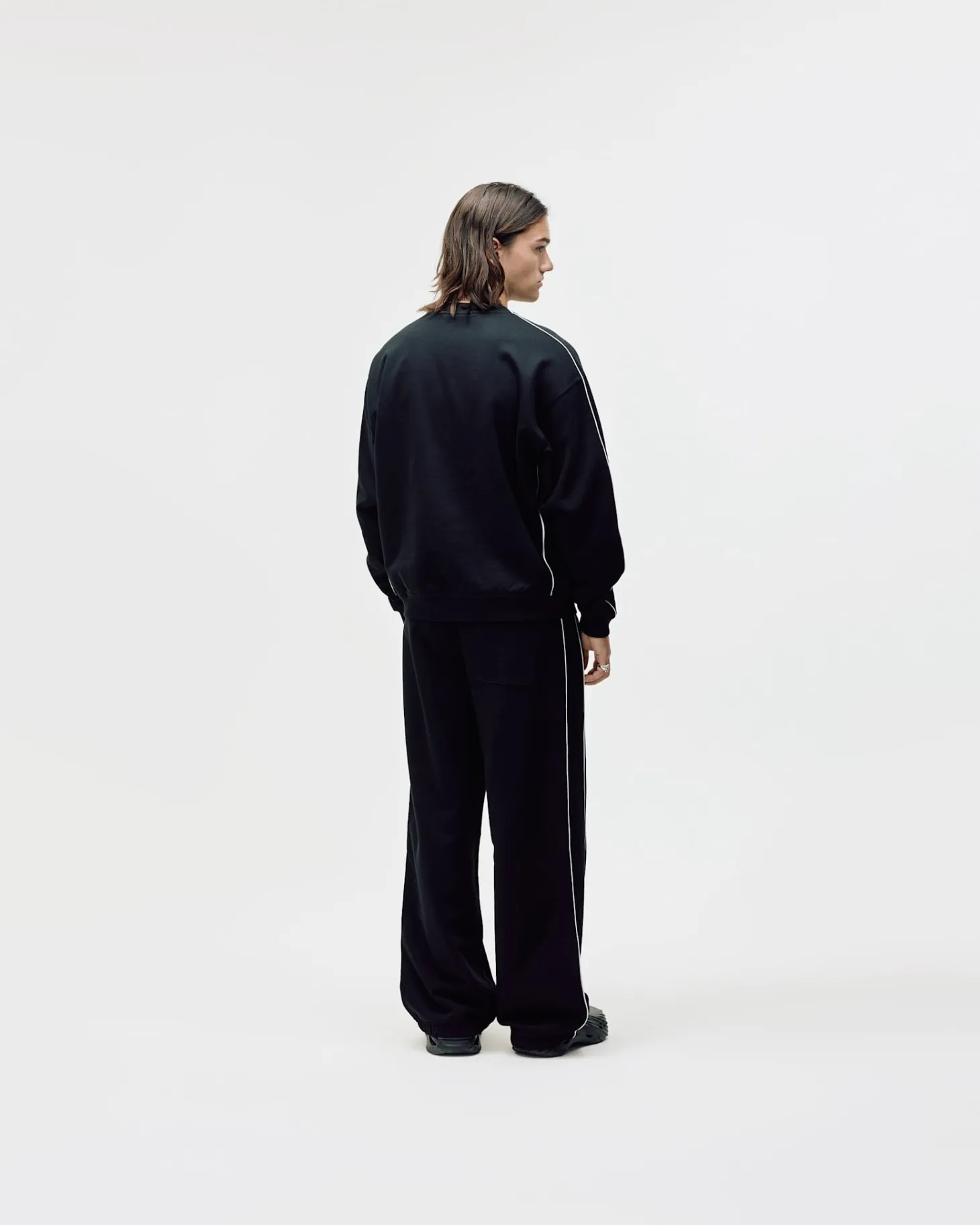 Logo Oversized Crewneck, Men - Black