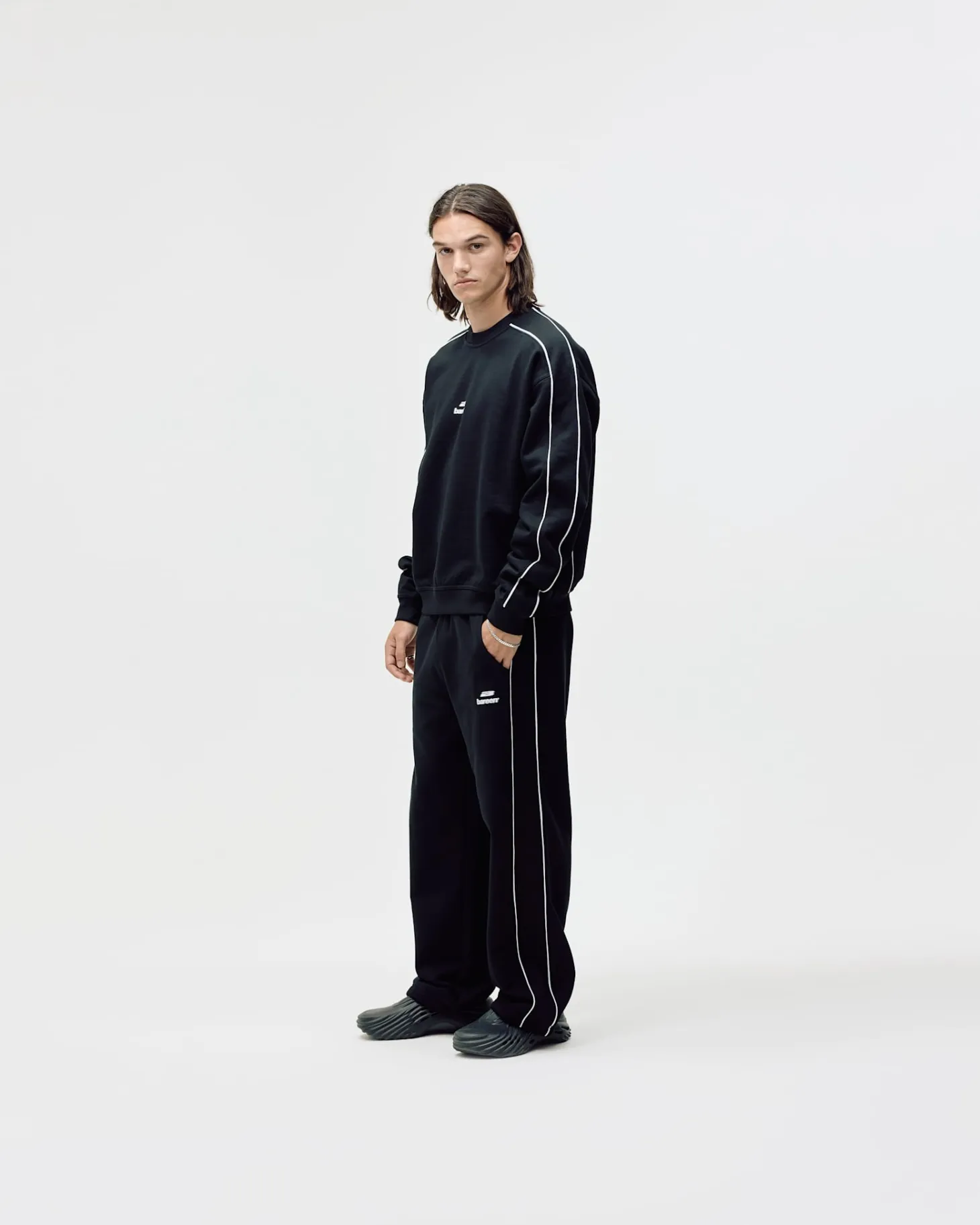 Logo Oversized Crewneck, Men - Black