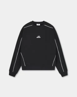 Logo Oversized Crewneck, Men - Black