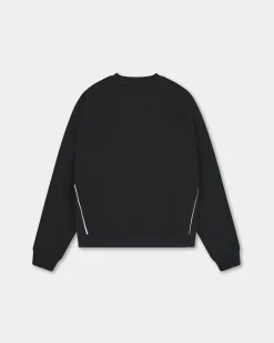 Logo Oversized Crewneck, Men - Black