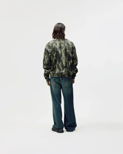 Logo Oversized Crewneck, Men - Camo