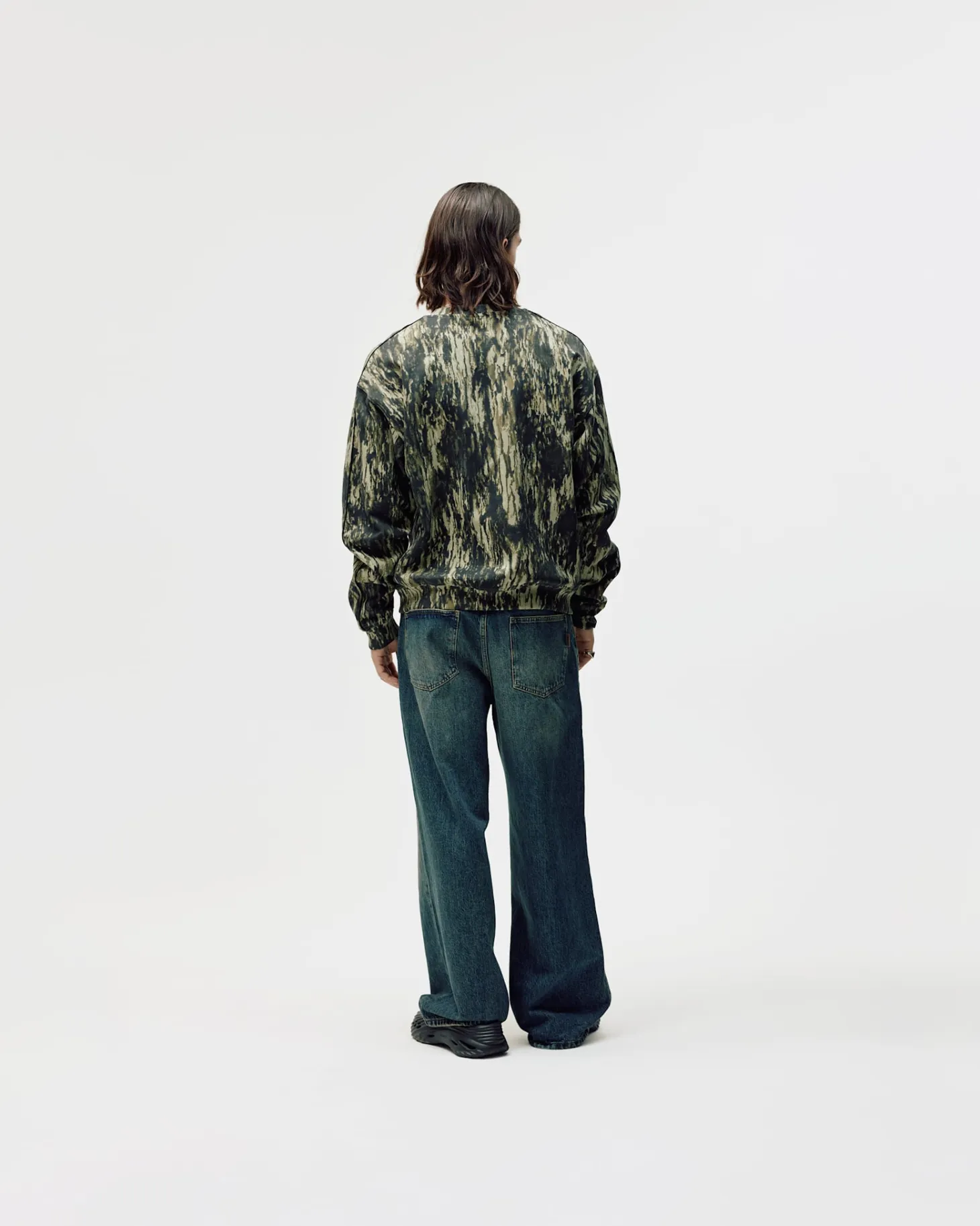Logo Oversized Crewneck, Men - Camo