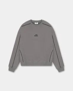 Logo Oversized Crewneck, Men - Dark Grey
