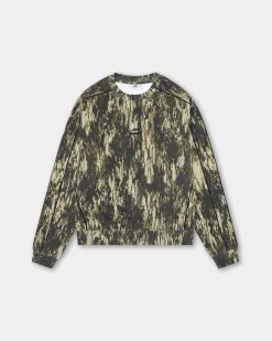 Logo Oversized Crewneck, Women - Camo