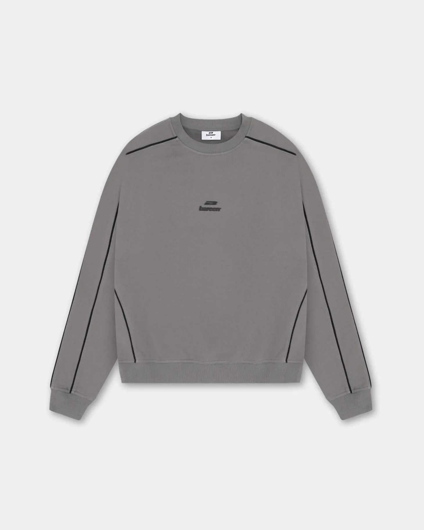 Logo Oversized Crewneck, Women - Dark Grey