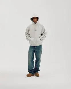 Logo Oversize Hoodie, Men - Cloudy Grey