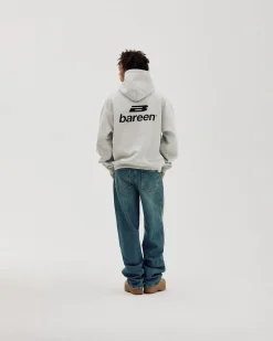 Logo Oversize Hoodie, Men - Cloudy Grey