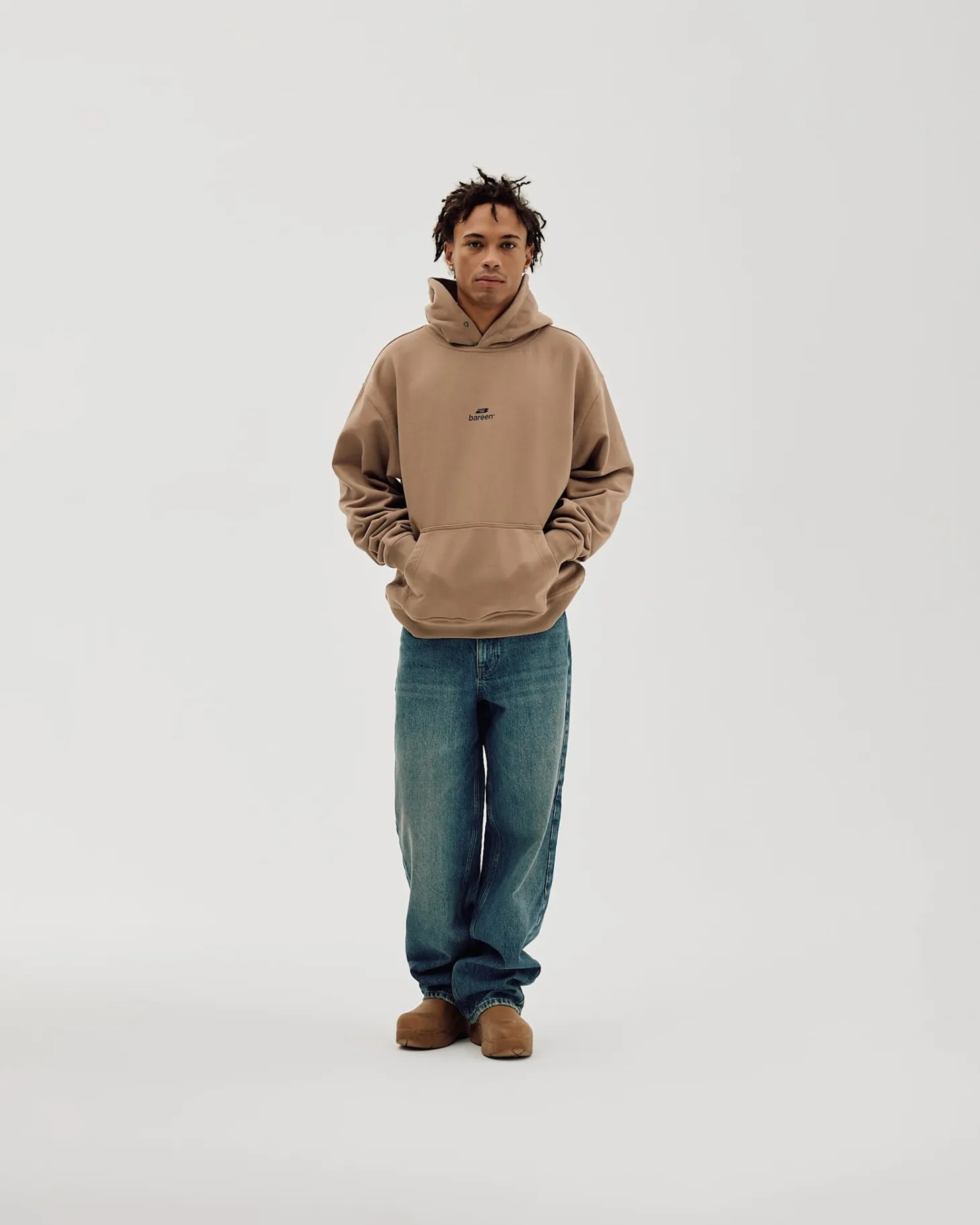 Logo Oversize Hoodie, Men - Mocha