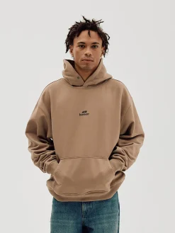Logo Oversize Hoodie, Men - Mocha