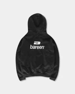 Logo Oversize Zip Hoodie, Men - Black