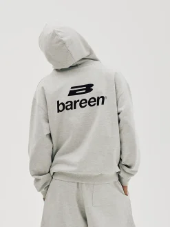 Logo Oversize Zip Hoodie, Men - Cloudy Grey