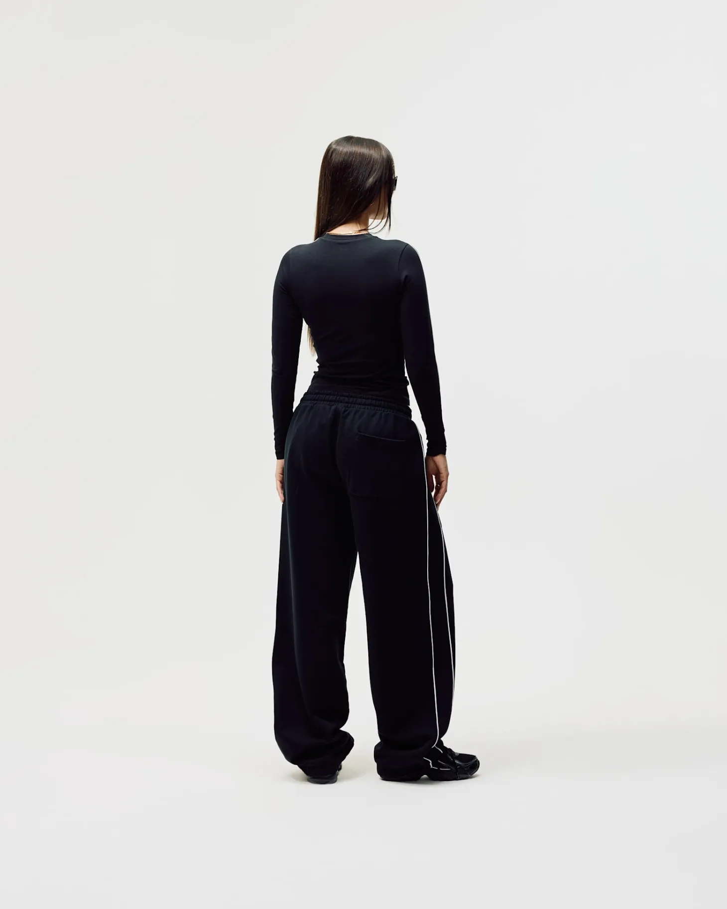 Logo Straight Leg Sweatpants, Women - Black