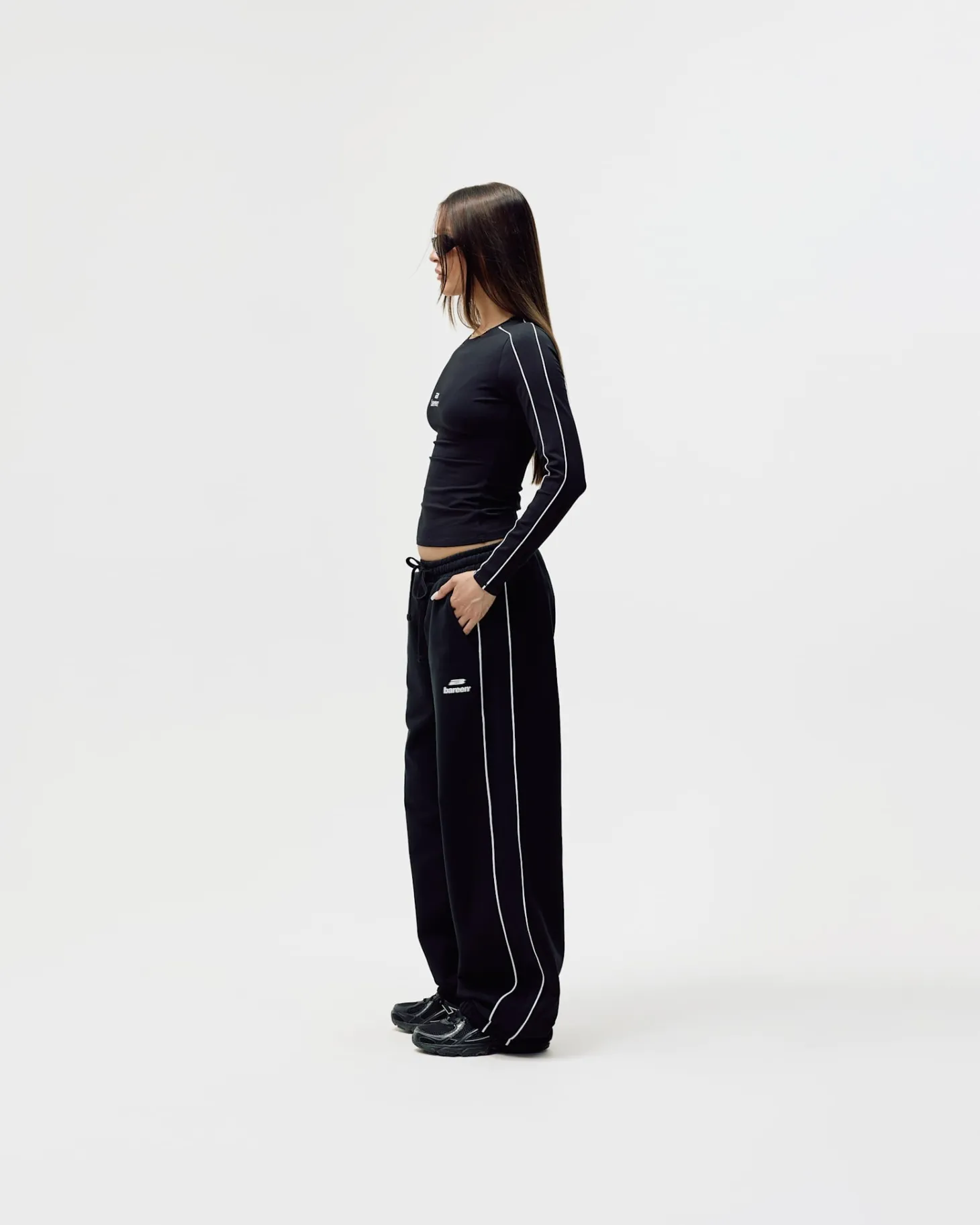 Logo Straight Leg Sweatpants, Women - Black