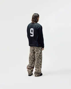 Long Sleeve Football Jersey, Men - Black