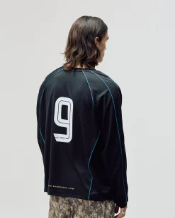 Long Sleeve Football Jersey, Men - Black