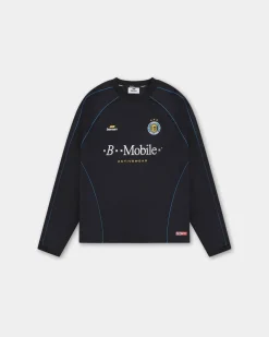 Long Sleeve Football Jersey, Men - Black