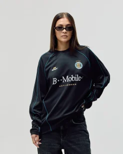 Long Sleeve Football Jersey, Women - Black