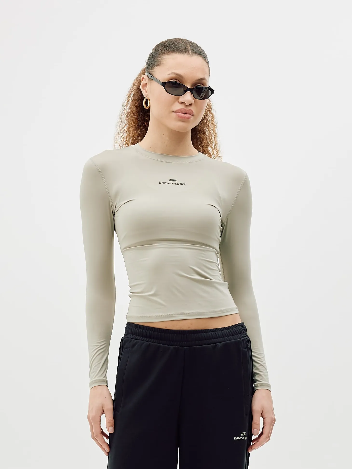 Long Sleeve Stretch Tee, Women - Clay