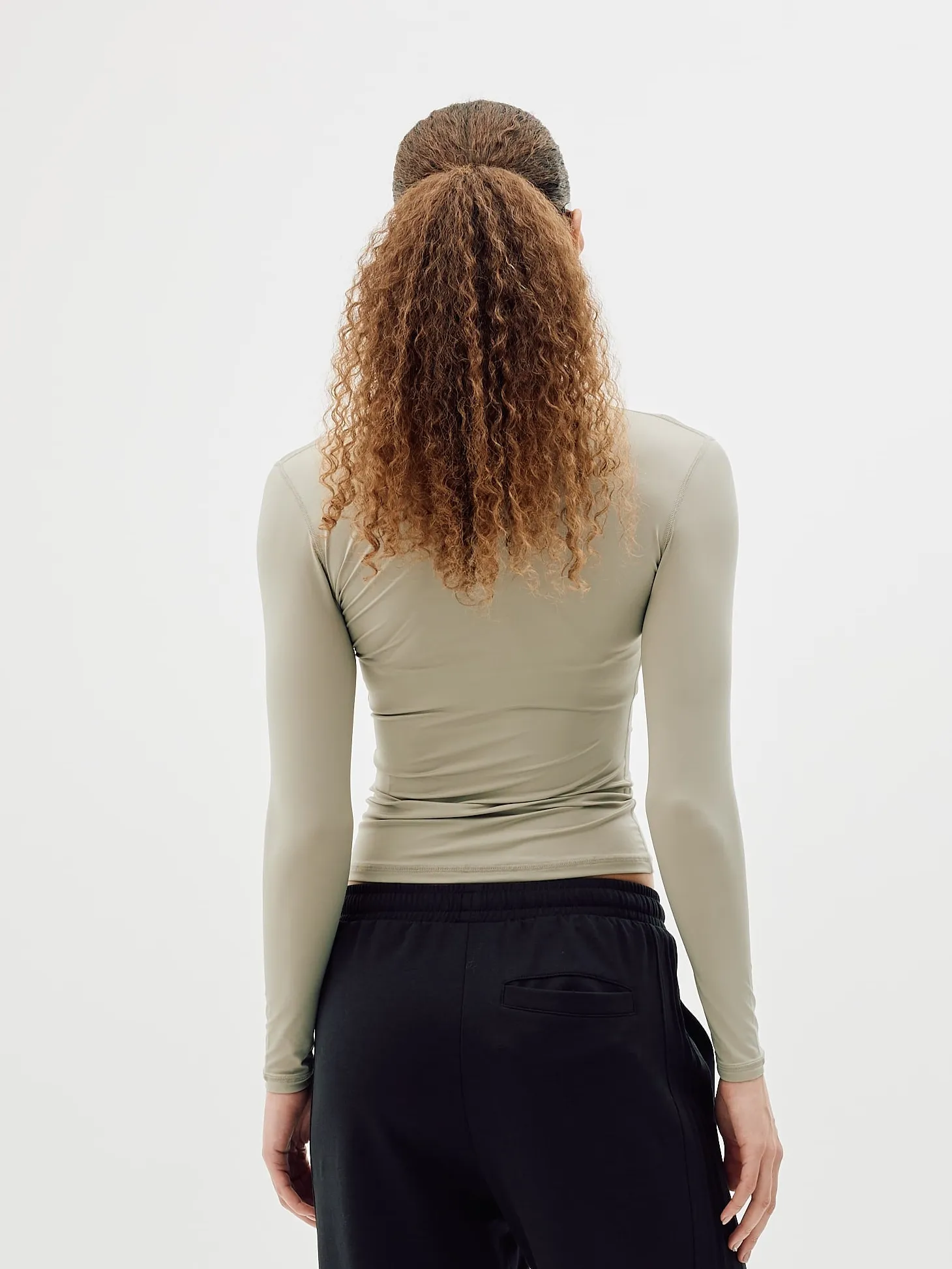 Long Sleeve Stretch Tee, Women - Clay
