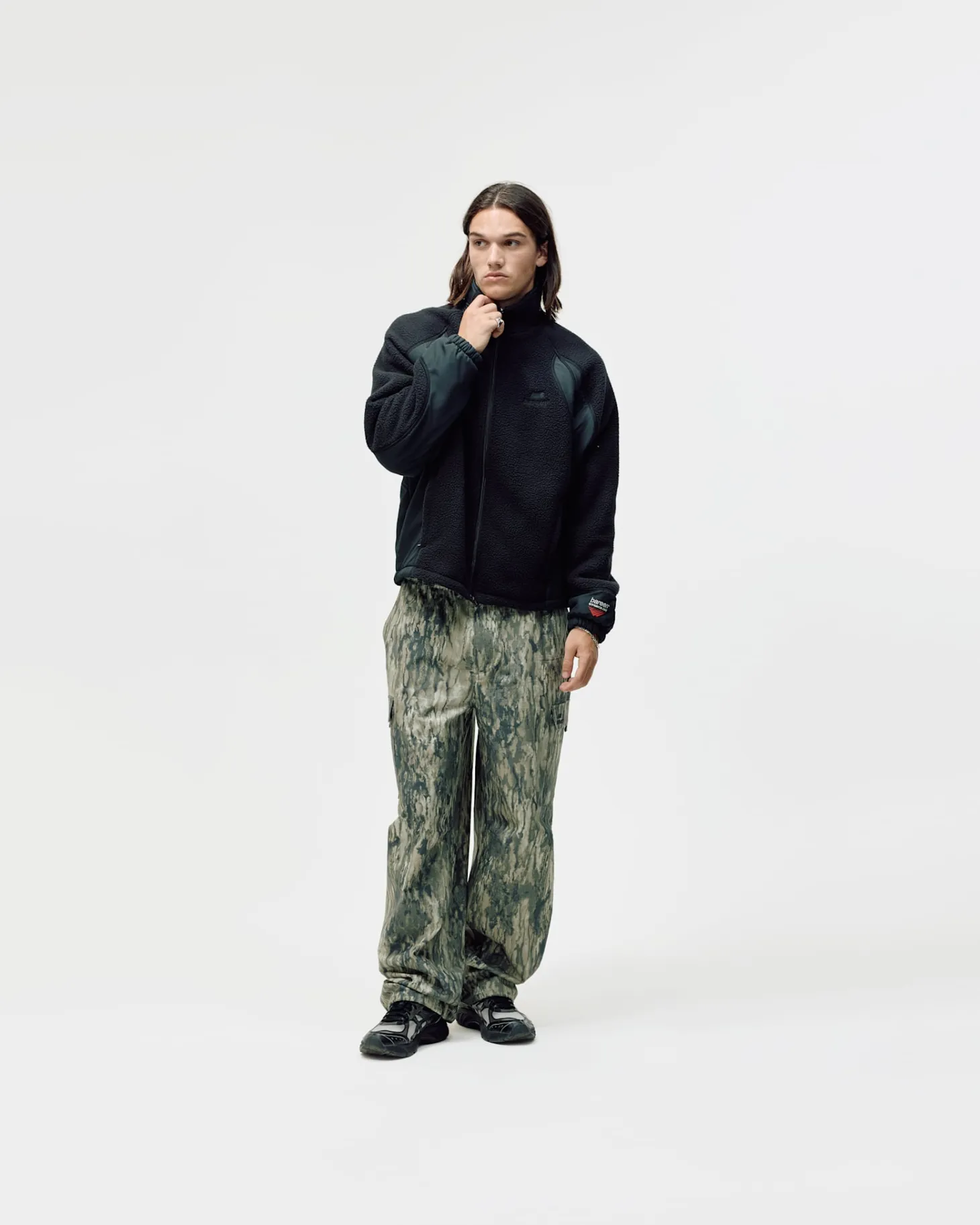 Loose Fit Cargo Trousers, Men - Camo