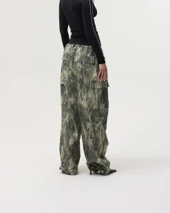 Loose Fit Cargo Trousers, Women - Camo