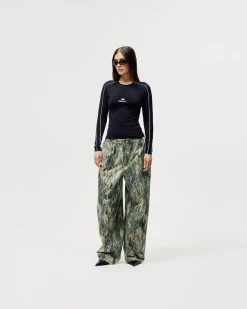 Loose Fit Cargo Trousers, Women - Camo