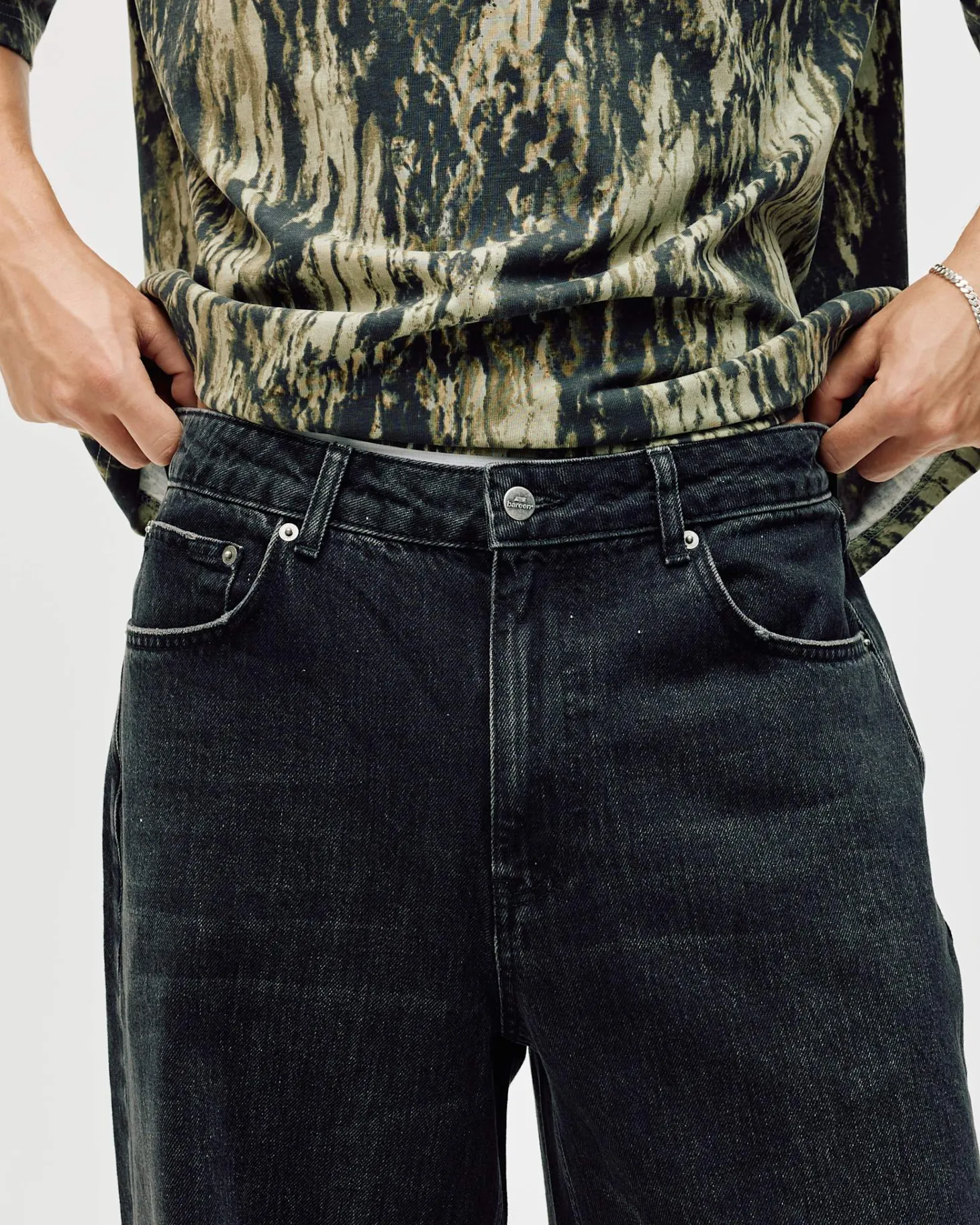 Loose Fit Jeans AW26, Men - Black Wash