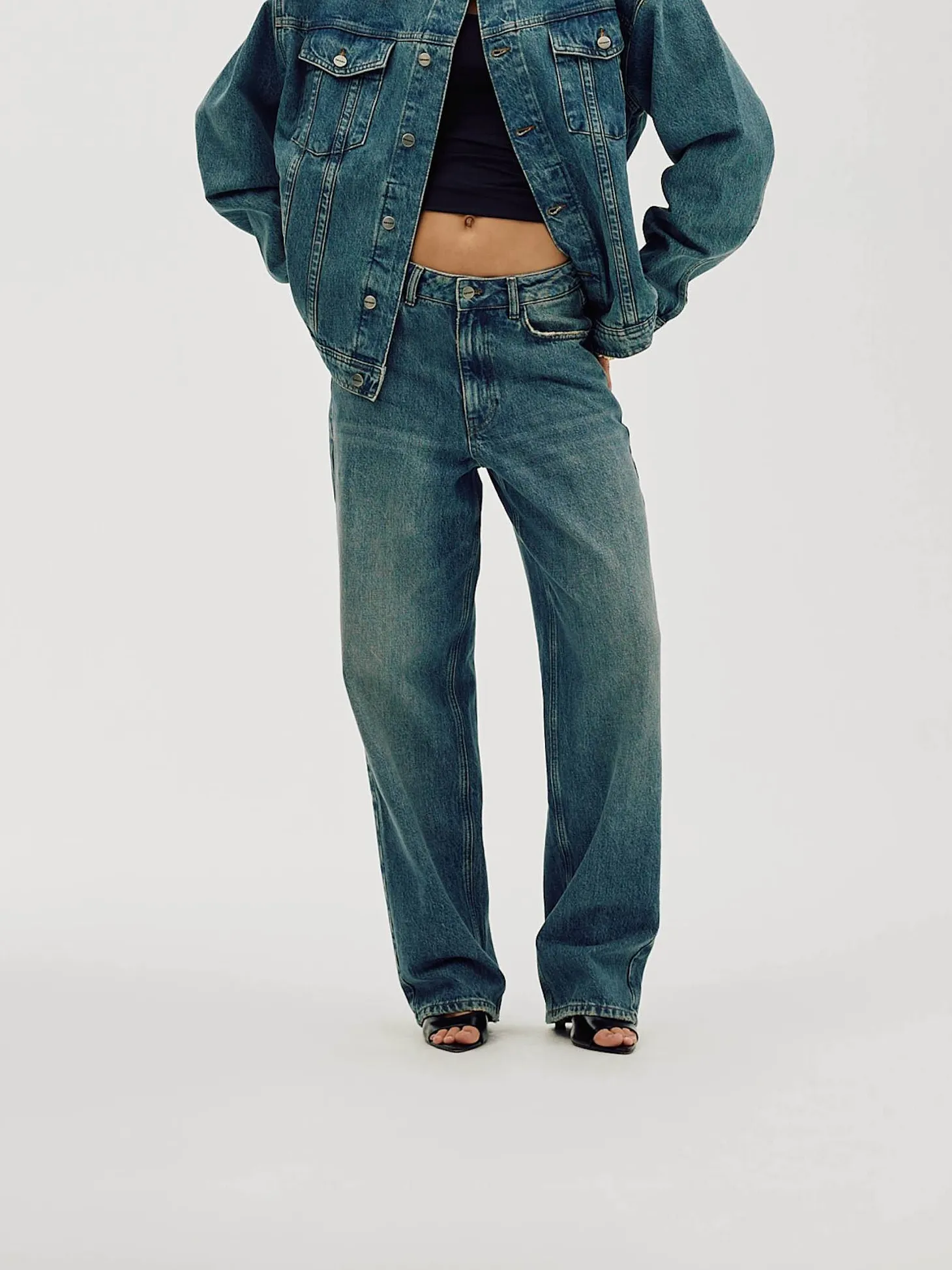 Loose Fit Jeans, Women - Faded Blue