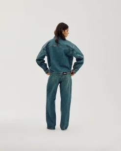 Loose Fit Jeans, Women - Faded Blue