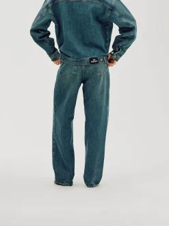 Loose Fit Jeans, Women - Faded Blue