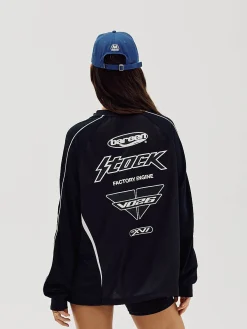 Moto Long Sleeve, Women - Black