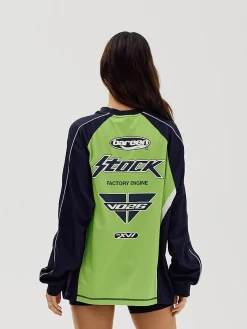 Moto Long Sleeve, Women - Lime
