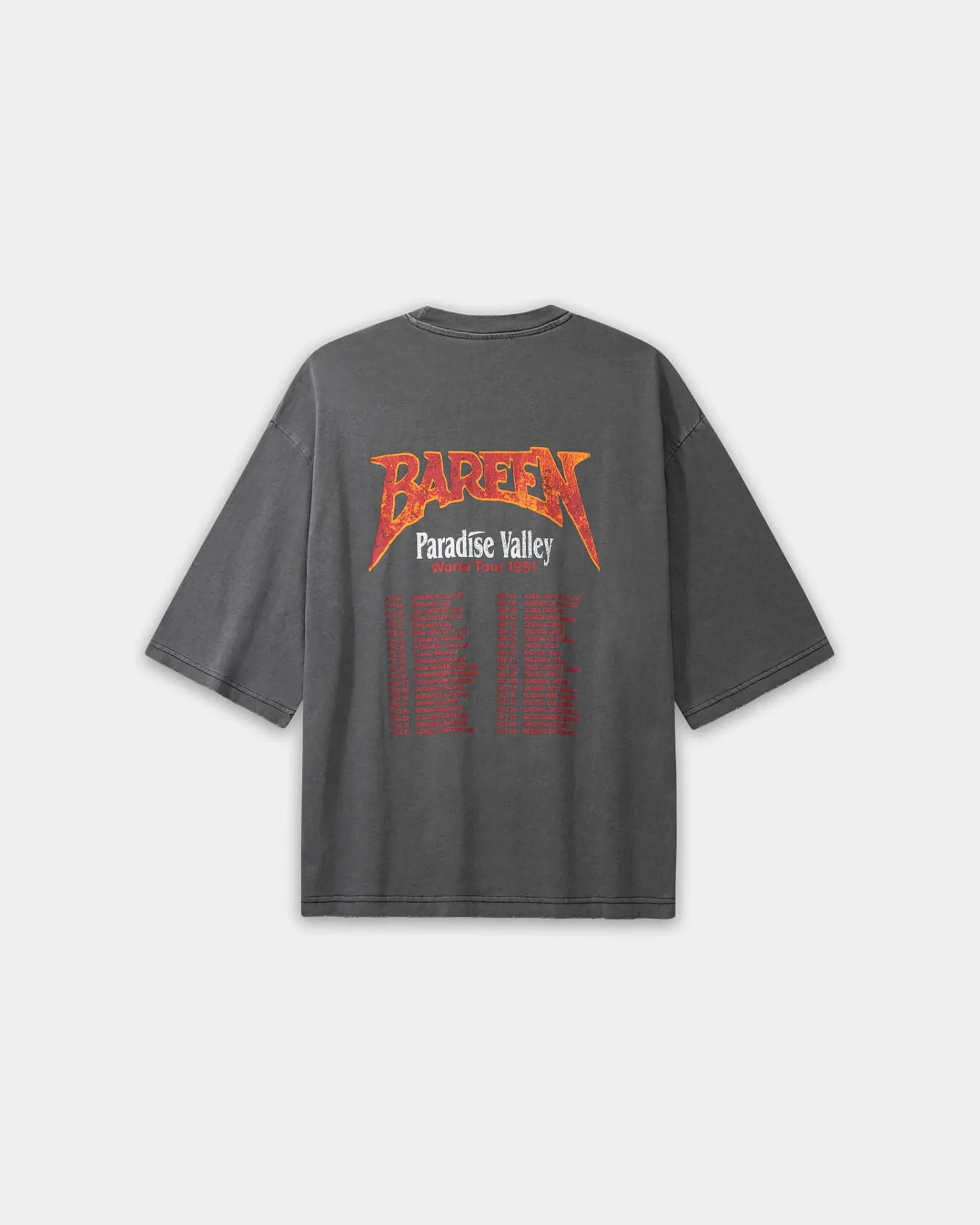 Oversized Box Fit, Men - World Tour - Washed Black