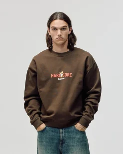 Oversized Crewneck, Men - Hardcore - Brown