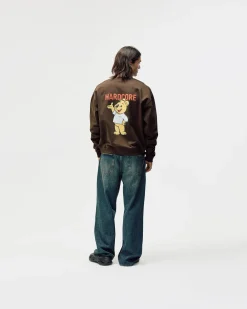 Oversized Crewneck, Men - Hardcore - Brown