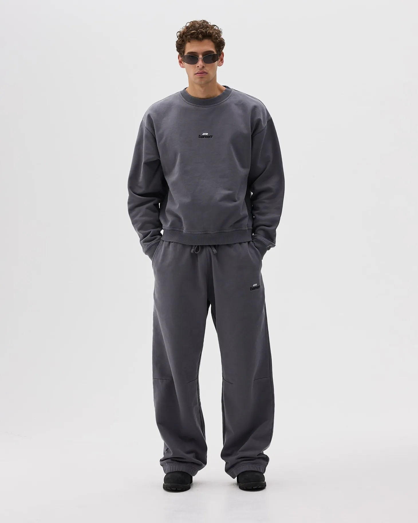 Oversized Crewneck, Men - Logo 3.0 - Dark Grey