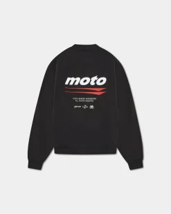 Oversized Crewneck, Men - Moto - Black
