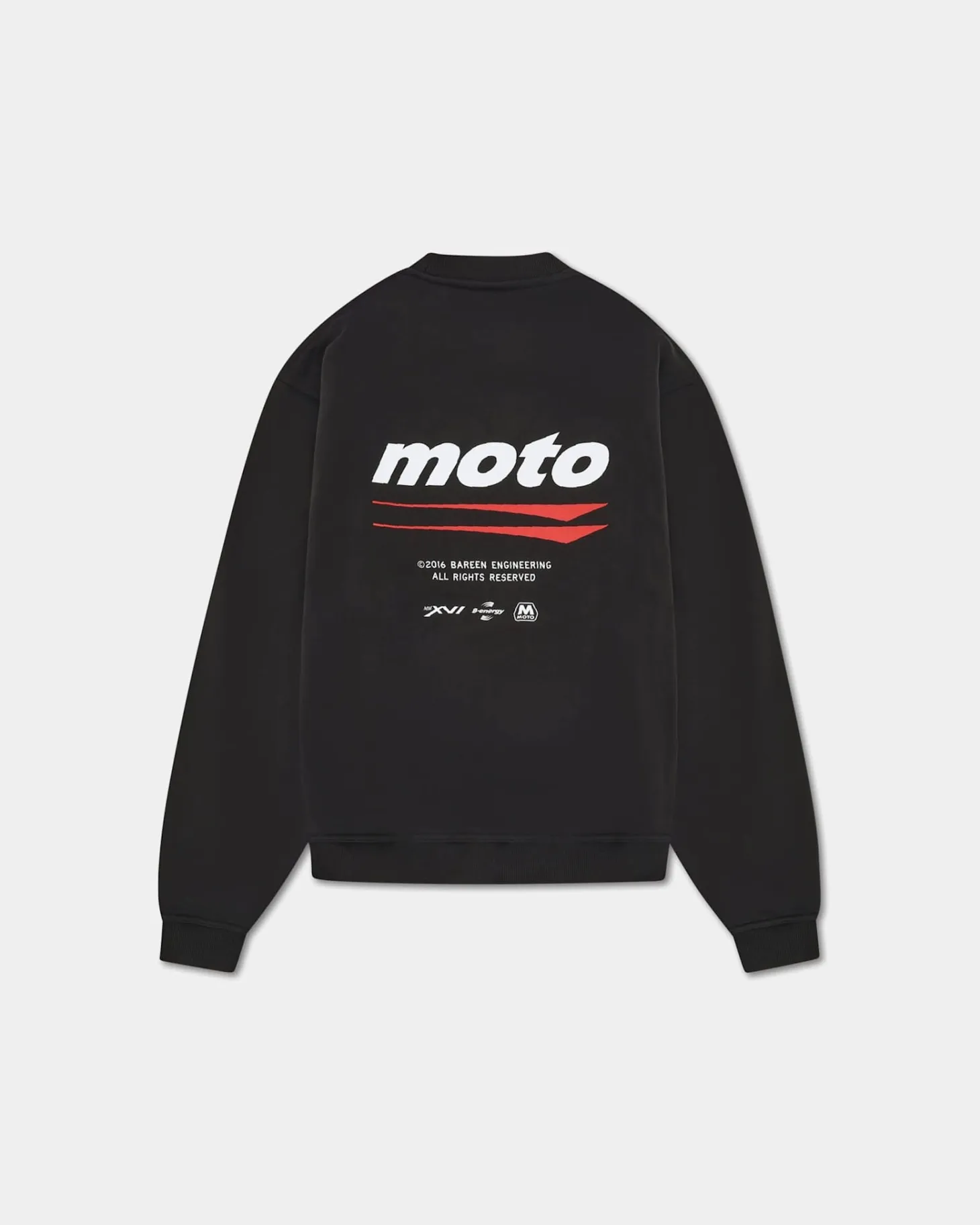 Oversized Crewneck, Men - Moto - Black