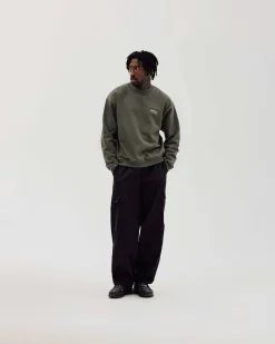 Oversized Crewneck, Men - Moto - Stone Grey