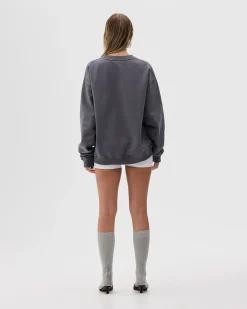 Oversized Crewneck, Women - Logo 3.0 - Dark Grey