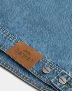 Oversized Denim Jacket, Men - AW25 - Washed Blue