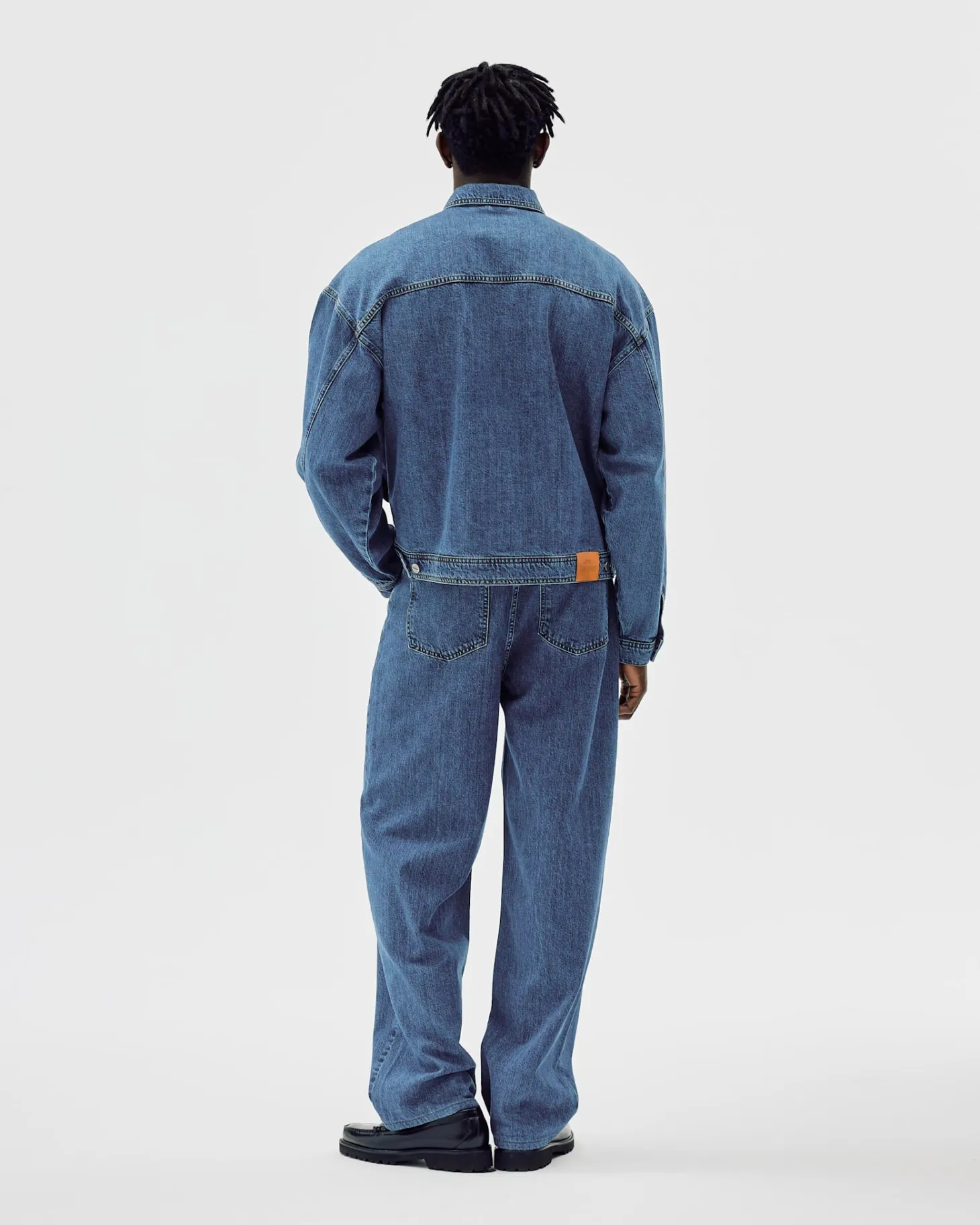 Oversized Denim Jacket, Men - AW25 - Washed Blue
